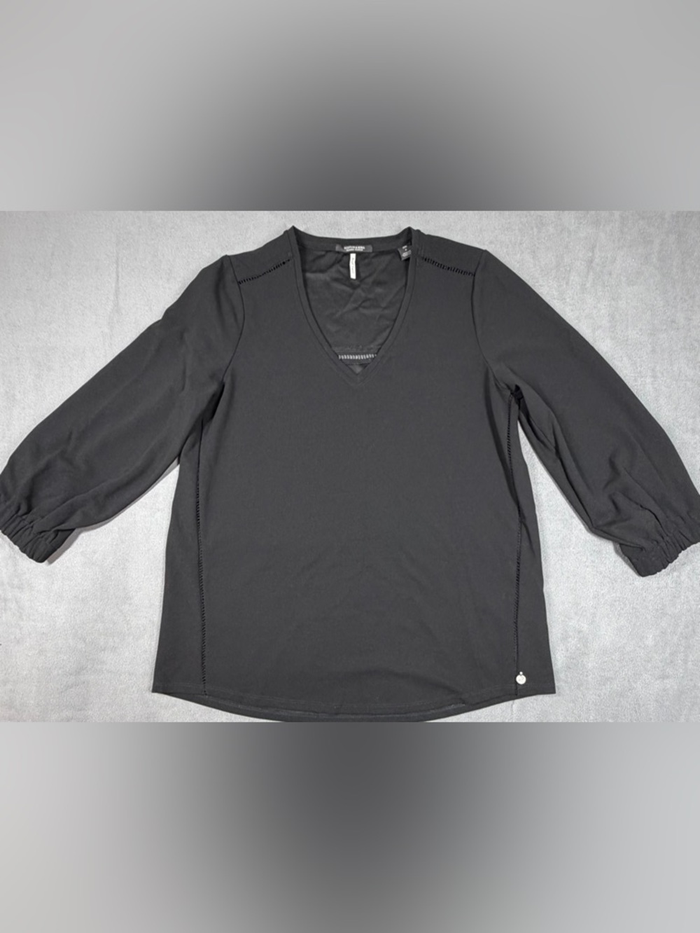 Maison Scotch & Soda Midnight Safari Black V-Neck Shirt